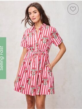 NWT Maude Dress in Carnation Stripes